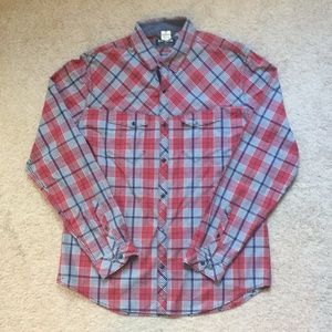 Men’s Express western plaid dress shirt